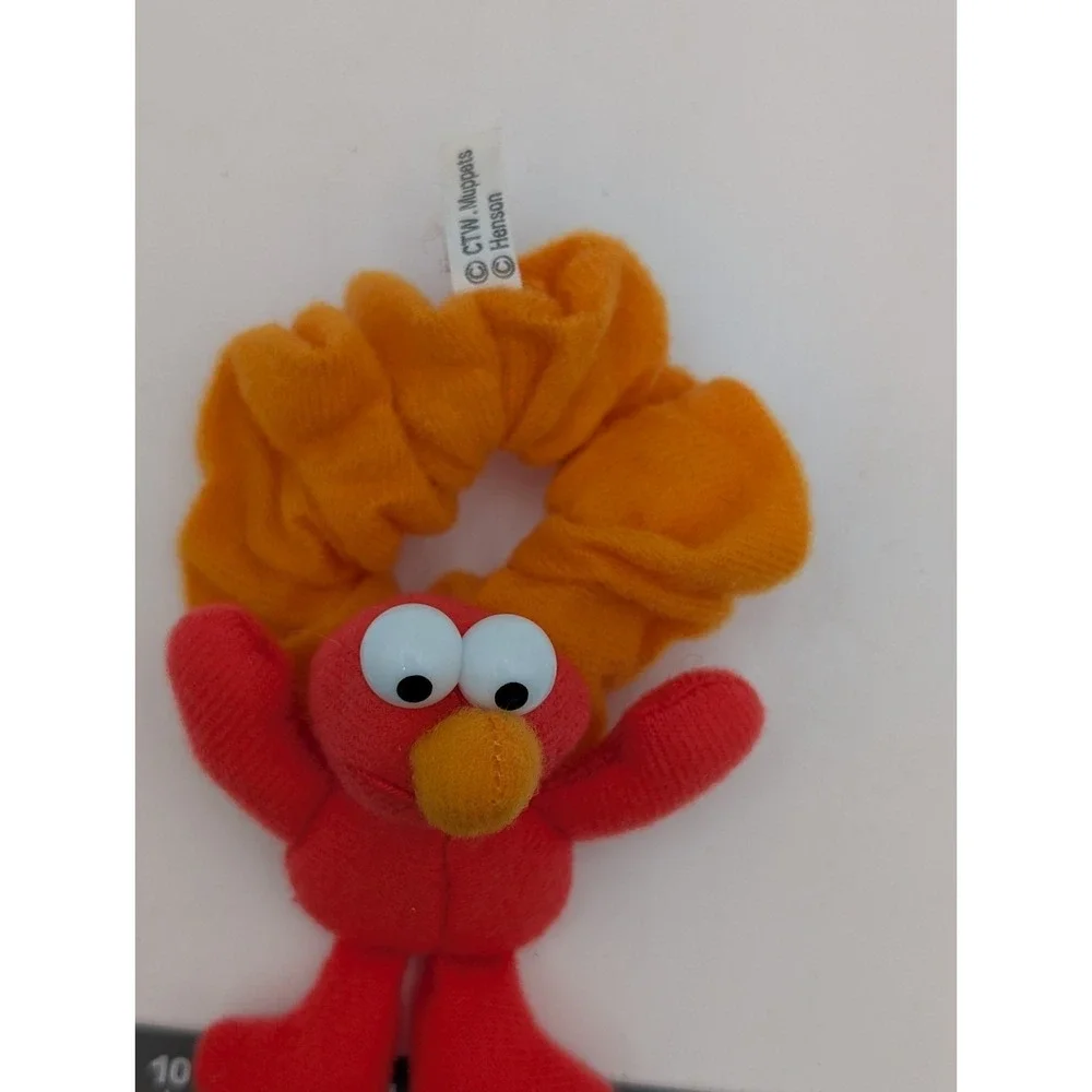 Henson Muppets Elmo Hair Tie Scrunchy Band Plush 3 Inch Stuffed Animal Toy‎